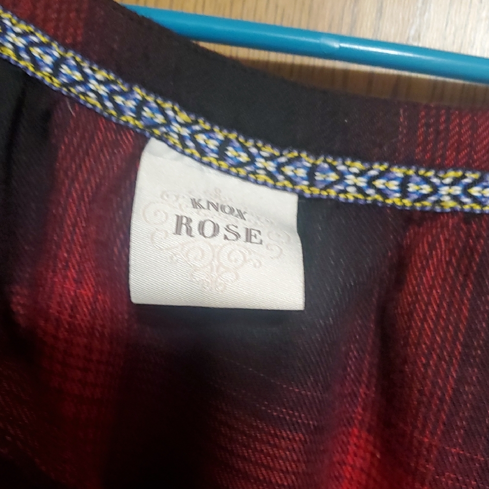 Knox Rose Red and Black Plaid Shirt
